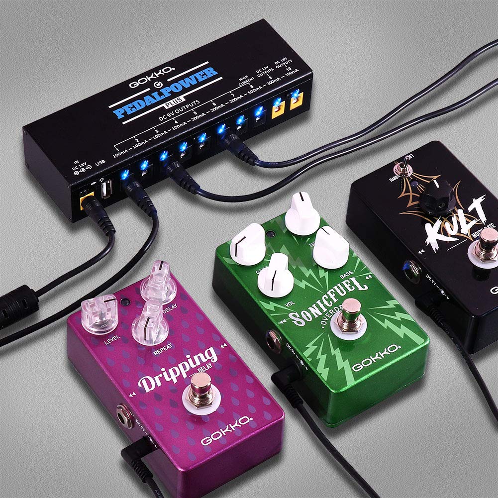GOKKO AUDIO Pedal Power Supply 9V/12V/18V Plus