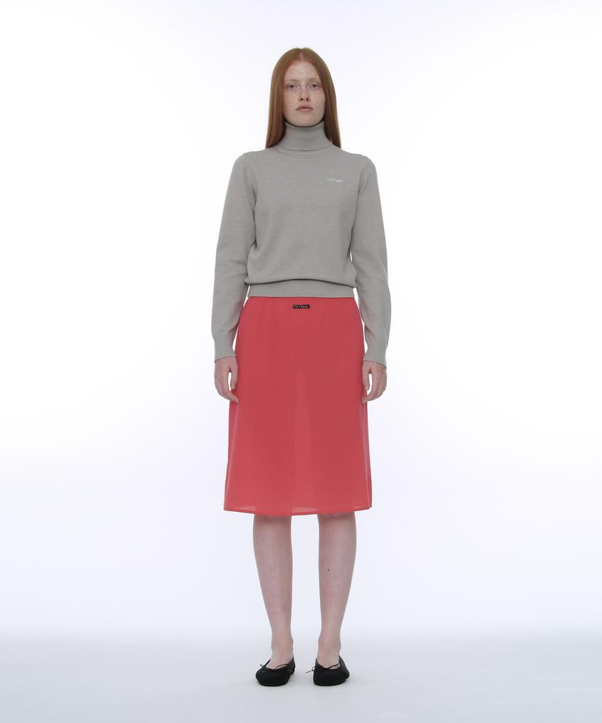 PARTIMENTO WOMEN Pwc Embroidered High-Neck Knit Top_Warm Gray