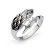 Retro Men's Angel Devil Ring Open Simple Angel Wings Ring
