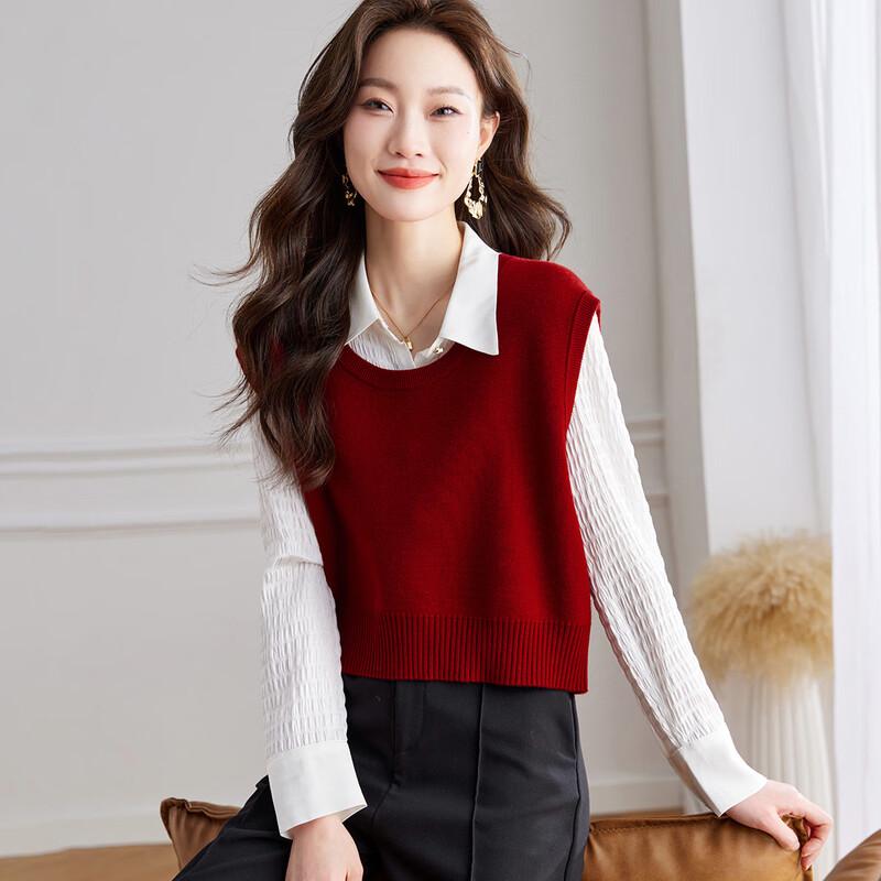 Женский вязаный жилет Srcr из смесовой шерсти One Size