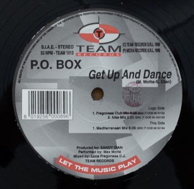 12inch Record P.O. BOX - Get Up And Dance TEAM1013 Team Records 1996 Italy Dance & Electronica Used