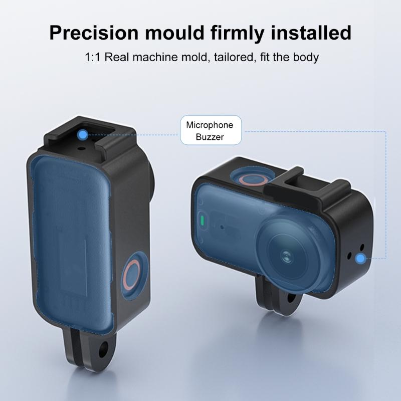 Protective Frame Bracket for Action Camera Featuring AntiDrop Design Cold Shoe Mount and Quick Setup Functionality