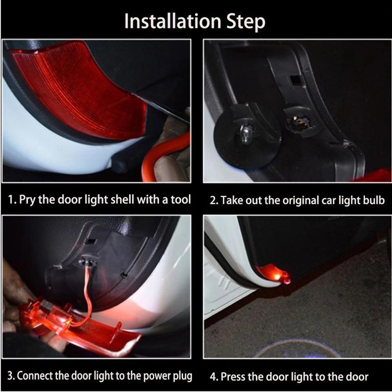 2Pcs LED Car Door Welcome Projector Light Ghost Shadow Lamps Bulb Accessories For Chevrolet Captiva 2007 - 2018 2017 2016 2015