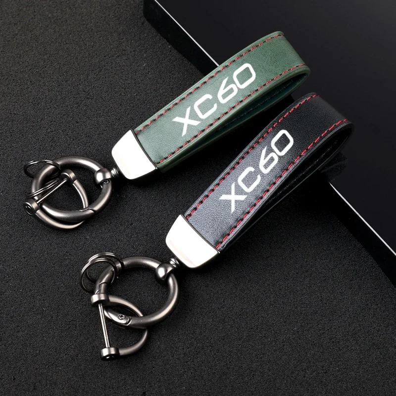 Portachiavi per Chiave Auto in Pelle Materiale Premium Portachiavi Interno Auto per Volvo XC60 con logo accessori auto