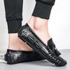 Tassel Leather Loafers Men Shoes Luxury Designer Casual Slip On Flats Men Moccasins Italian Black Male Driving Shoes Sneakers