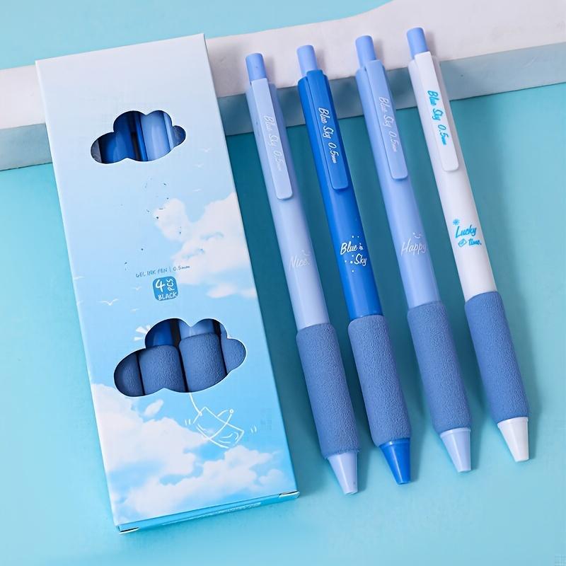 4 pcs Cartoon Style 0.5mm Neutral Pen Student Learning Writing Gel Pen School Cultural Supplies Gift Ballpoint Pens(Black Ink)