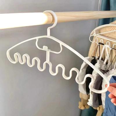Multi-port Waves Hanger Support for Clothes Drying Rack Hook Multifunction Clothes Rack Wardrobe Storage Hangers Home Supplies