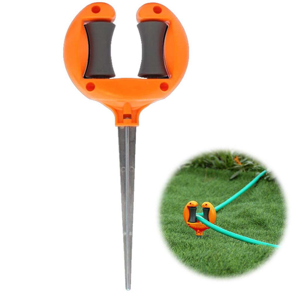 Garden Water Pipe Rack Gardening Watering Garden Watering Outdoor Flower And Tree Hose Positioning Guide Pipe оранжевый