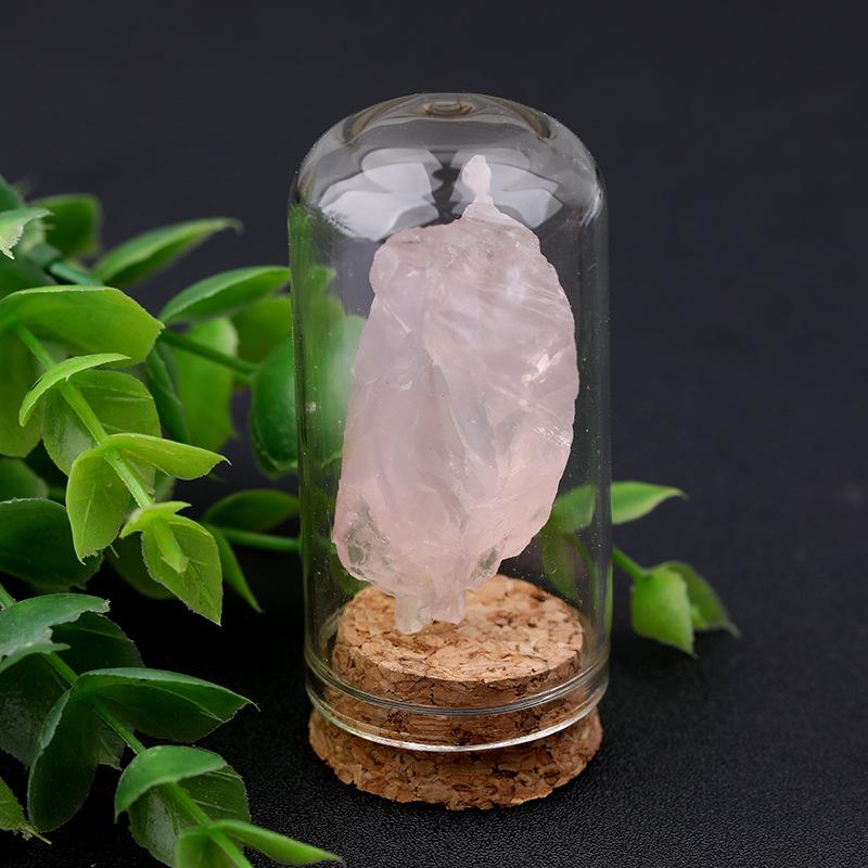 

Большая фигурка из необработанного лабрадорита и розового кварца - Материал для резьбы по кристаллу и учебный образец.