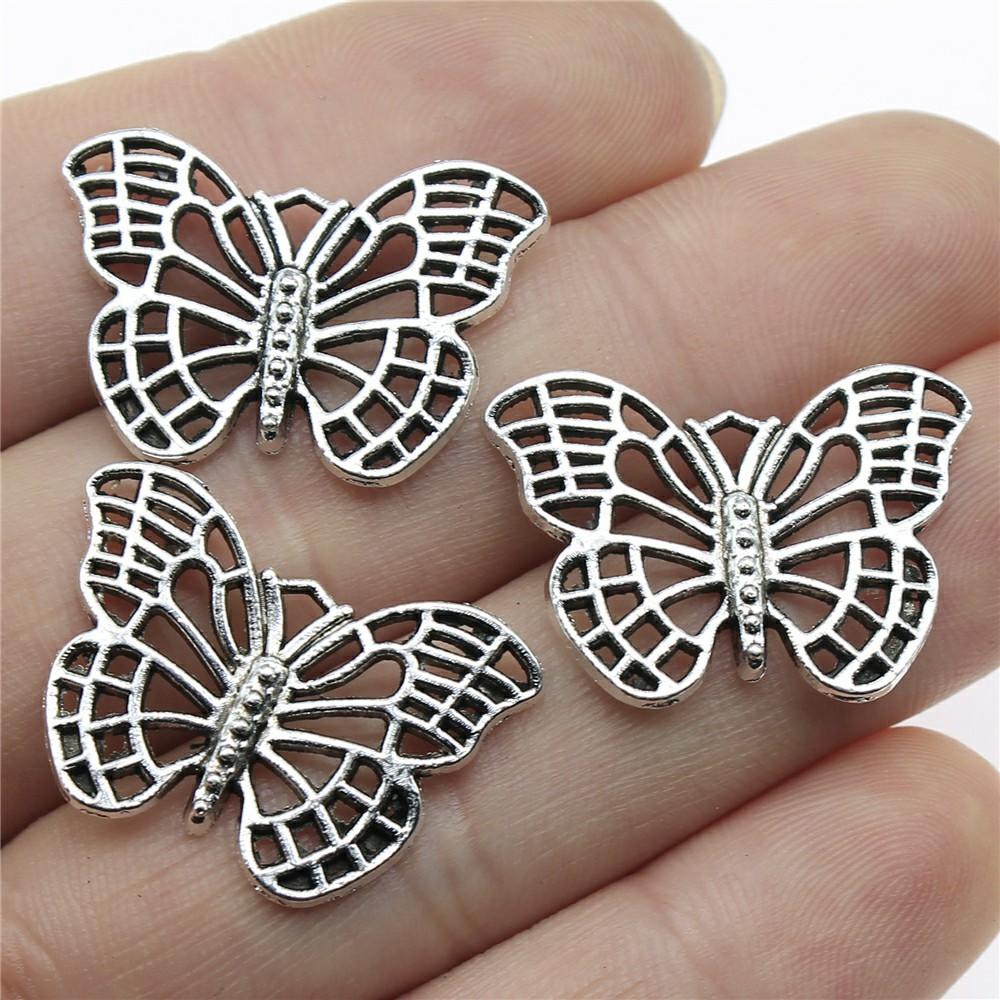 10pcs Charms Butterfly Antique Silver Color Butterfly Pendant Charms Butterfly Charms For Jewelry Making
