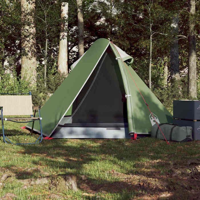 Camping Tent - vidaXL - 2 Persons - Waterproof - Green - Lightweight and Portable