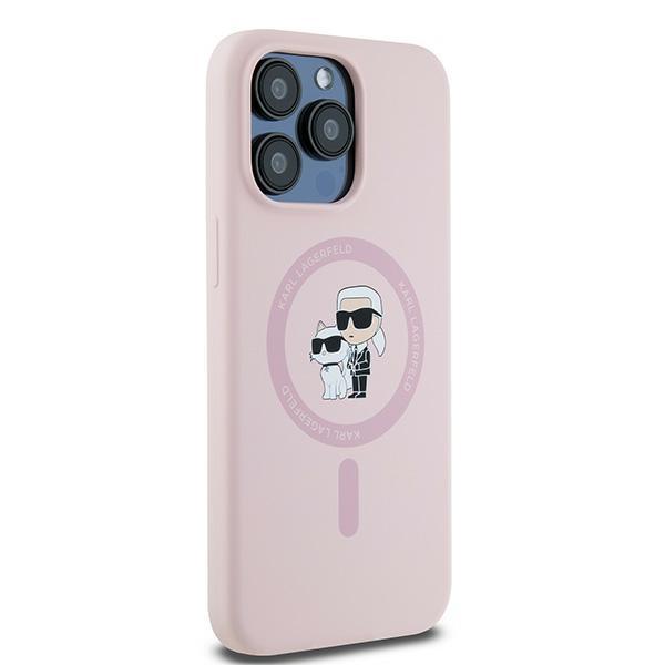Karl Lagerfeld Klhmp15Xscmkcrhp Iphone 15 Pro Max 6.7 Różowy/Pink Hardcase Silicone Karl & Choupette Ring Magsafe