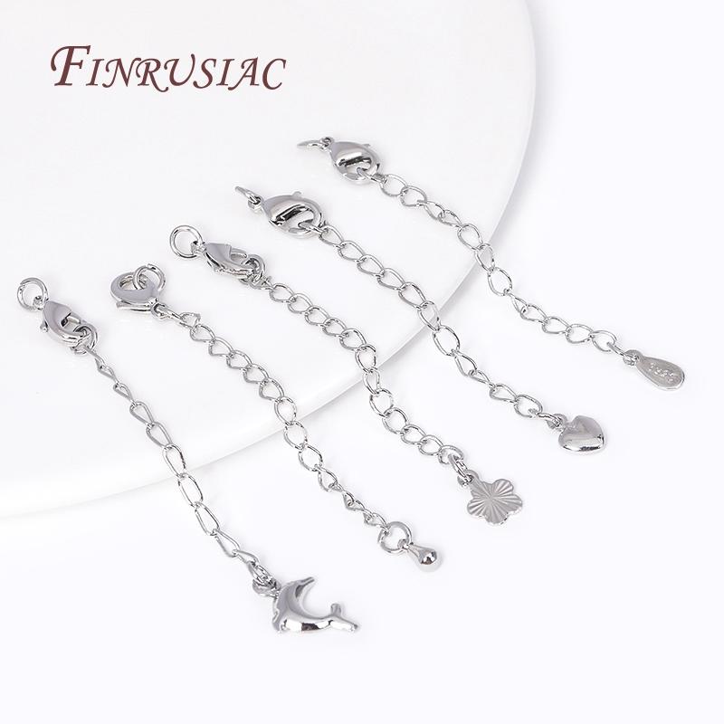 18K Gold Plated Extension Chains with Lobster Clasps Connector For Jewelry Necklace Extender,DIY Bracelets Making Accessories