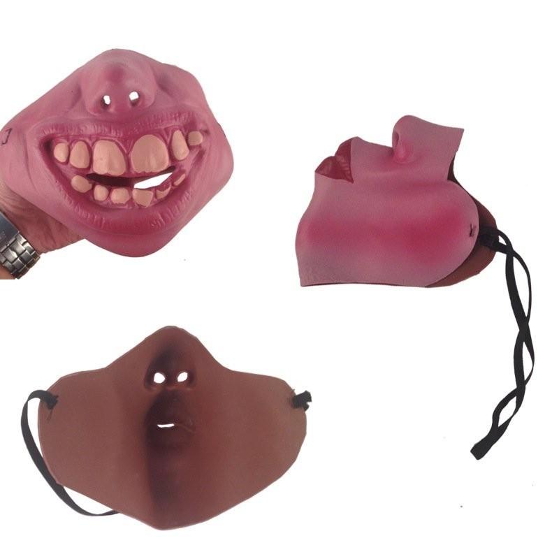 Hilarious Halloween Half Face Mask With Comical Pig Nose For Costume Fun