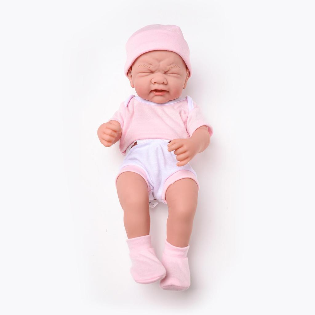 35cm Crying Silicone Reborn Baby Doll with Multiple Expressions - Realistic Children's Toy Gift