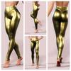 Glänzende Stretch Sexy Wet-Look Metallic Disco Tanz Yoga Entspannte Skinny Slim Fit Tanzbekleidung und Nachtclub Kleidung [Getrays] Damen Leggings, Hohe Taille