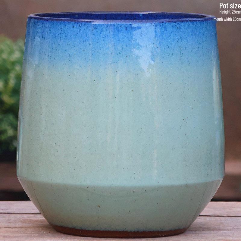 Retro Coarse Pottery Succulent Bonsai Floor Pot for Indoor Plants
