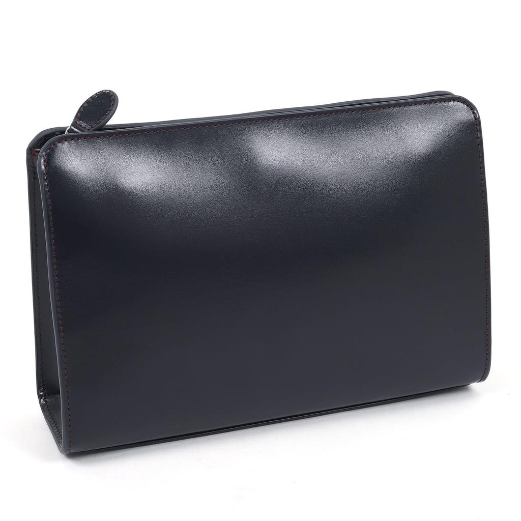 Tanned Leather Second Bag Dark Stitch 10711 [Kitamura] Z-0642 Men's Blue/Wine [Navy]