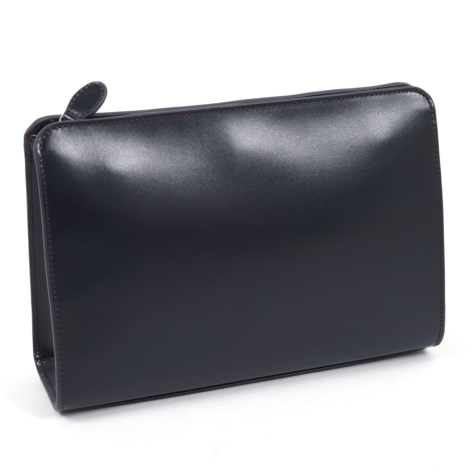 

Tanned Leather Second Bag Dark Stitch 10711 [Kitamura] Z-0642 Men s Blue/Wine [Navy]