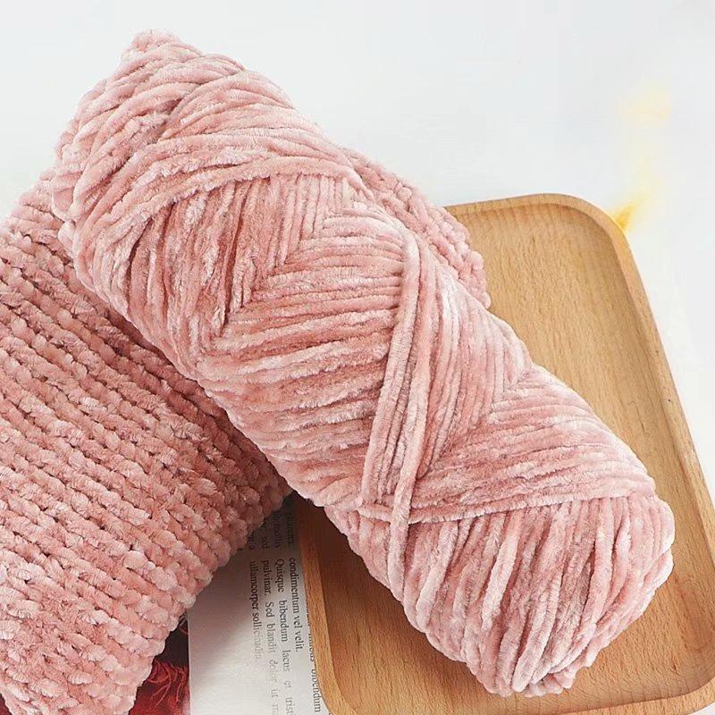 10Pcs/95g Chenille Warm Velvet Yarn Blended for Handmade DIY Knitting Wool Crochet Handmade Scarf Coat Baby Blanket and Hat