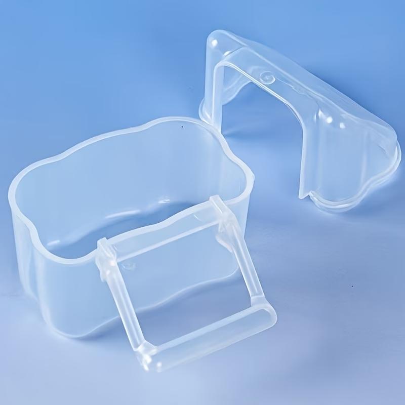 1pc Splash-Proof Bird Feeder Box Covered Feeder Box For Cockatiels Pigeon Food Hanging Feeder Box Pet Supplies