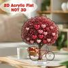 Valentine'S Day Decoration, Heart Tree and Bicycle Acrylic Desktop Decoration, This Romantic Item Is An Ideal Gift for Valentine'S Day, Nurseries, Ho