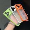 Luxury Orange Shield Transparent Phone Case for IPhone 17 Air 16 15 14 Plus 13 12 11 17 Pro Max Lens Protection Shockproof Cover