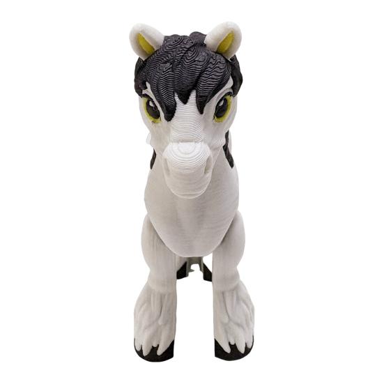 3D Printed Horse Ornament Simulation Pony Fidget Toy with Movable Joints Articulated Animal Model Educational Toy Home Office Decoration