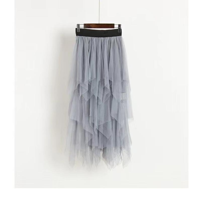 Gonne in tulle con vita elastica Gonna tutù in rete elastica a vita alta moda donna Gonna midi sexy per ragazze
