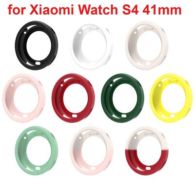 Coque souple en silicone pour Xiaomi Watch S4 41mm Protecteur Coque de montre creuse pour Xiaomi WatchS4 41MM Coque de protection Bumper Accessoire