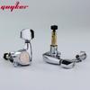 Guyker Chrome Guitar Front Locking Tuners Machine Heads 3R3L Gear Ratio 1:21 For Lp Sg Electric Guitars Silver