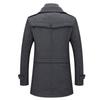 Men's Double Collar Wool Coat Fashion Handsome Autumn Winter Business Style High Quality Middle-aged Men's Fashion Woolen Coat