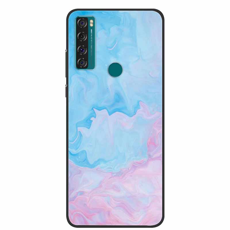 Per Custodia TCL 20 SE Marmo Silicone TPU Cover Posteriore Morbida Custodia per Telefono Per TCL 20 SE T671H Coque Cartoon Antiurto Moda Funda