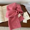 Store manager recommendation! New 11 cashmere material solid color Korean dopamine warm short small scarf winter
