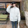 Hong Kong-style baseball uniform stand-up collar women's winter 2025 new solid color collegiate style loose warm jacket couple cotton jacket