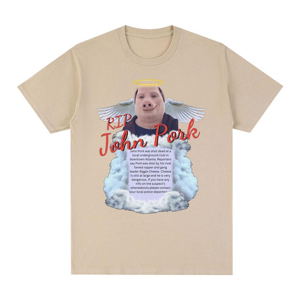 

Смешная юмористическая футболка с мемом про свинью, мужская и женская, модная, винтажная, хлопковая, удобная, оверсайз, с коротким рукавом XXXL хаки