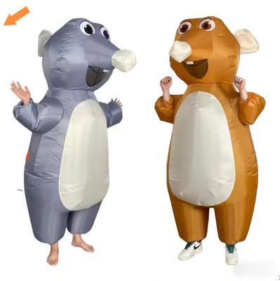 Costume gonfiabile da Topo di Pasqua con Uovo Dipinto e Occhiali da Sole