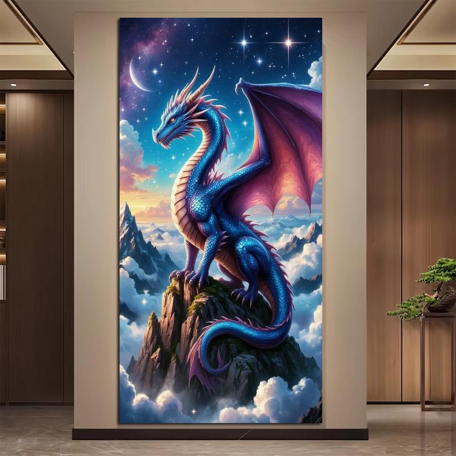 Diy Diamond Mosaic Dragon Large Size Diamonds Painting Animals Full Drill Rhinestone Embroidery Jewelry Cross Stitch Kits Wall Decor