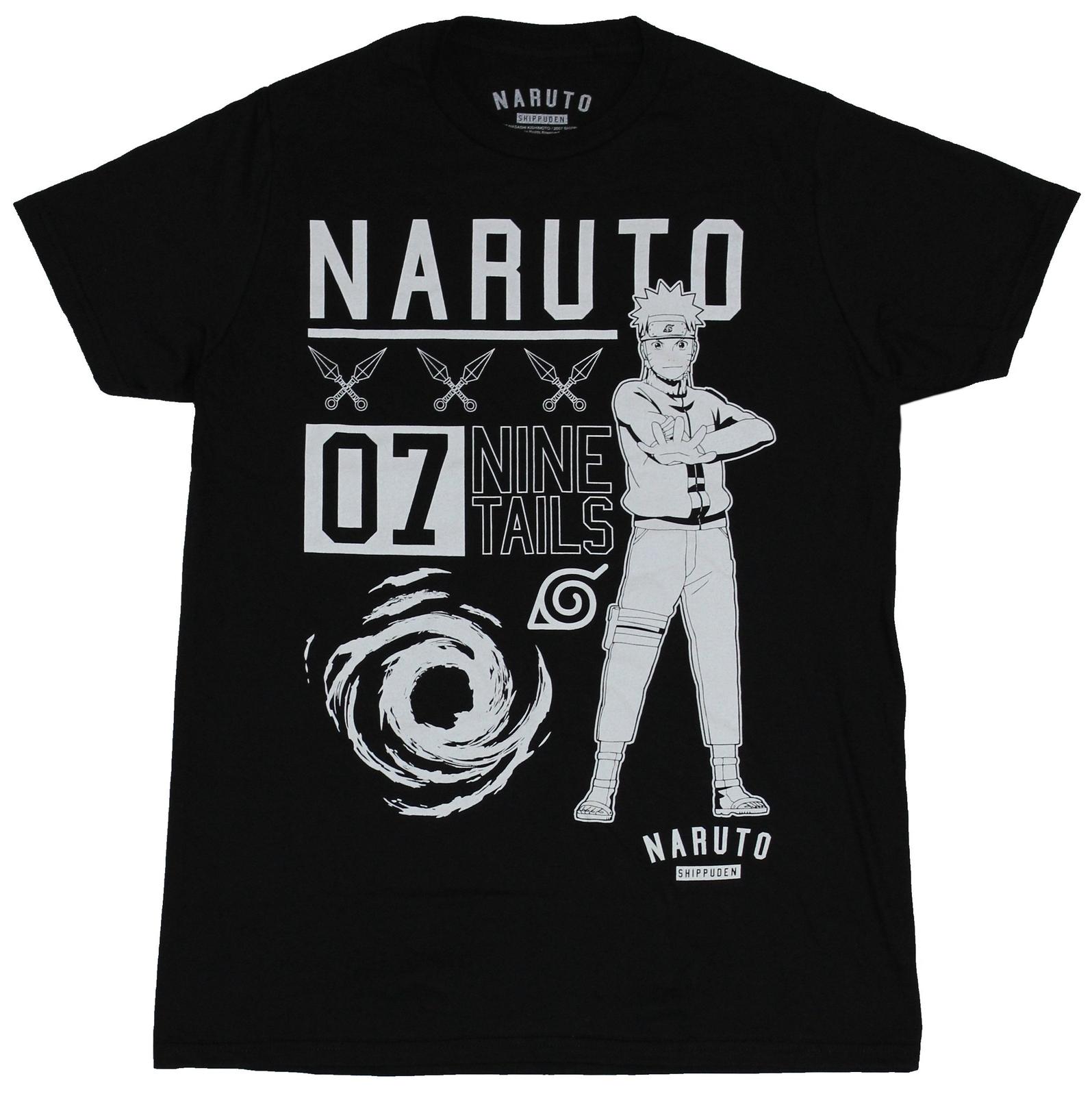 Naruto Shippuden Adult New T-shirt Naruto Standing Proud 07 Nine Tails Pic L