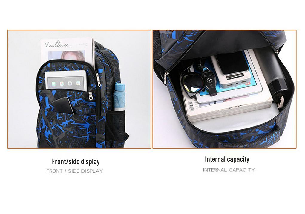 Unisex Academy-Style Student Backpack Set: Large Capacity, Comfortable for Junior & High School, Ideal for Casual Travel