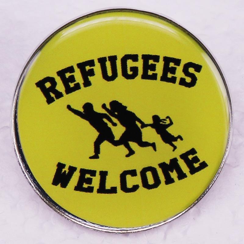 

Welcome Refugees Pin Badge