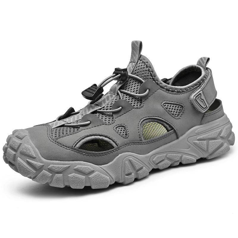 Men s 2025 Trendy Closed-Toe Sports Sandals: Breathable Casual Summer Beach Shoes 43