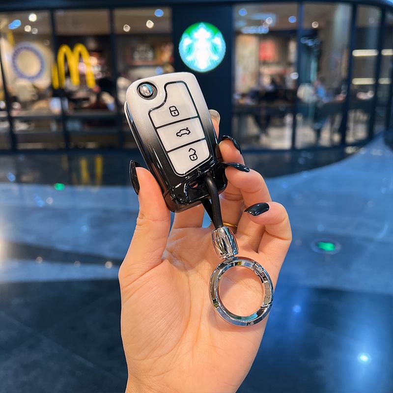For VOLKSWAGEN VW Car Key Case Cover Shell For VW Volkswagen Golf 7 MK7 Tiguan MK2 For Seat Ateca Leon FR Ibiza For Skoda Octavi