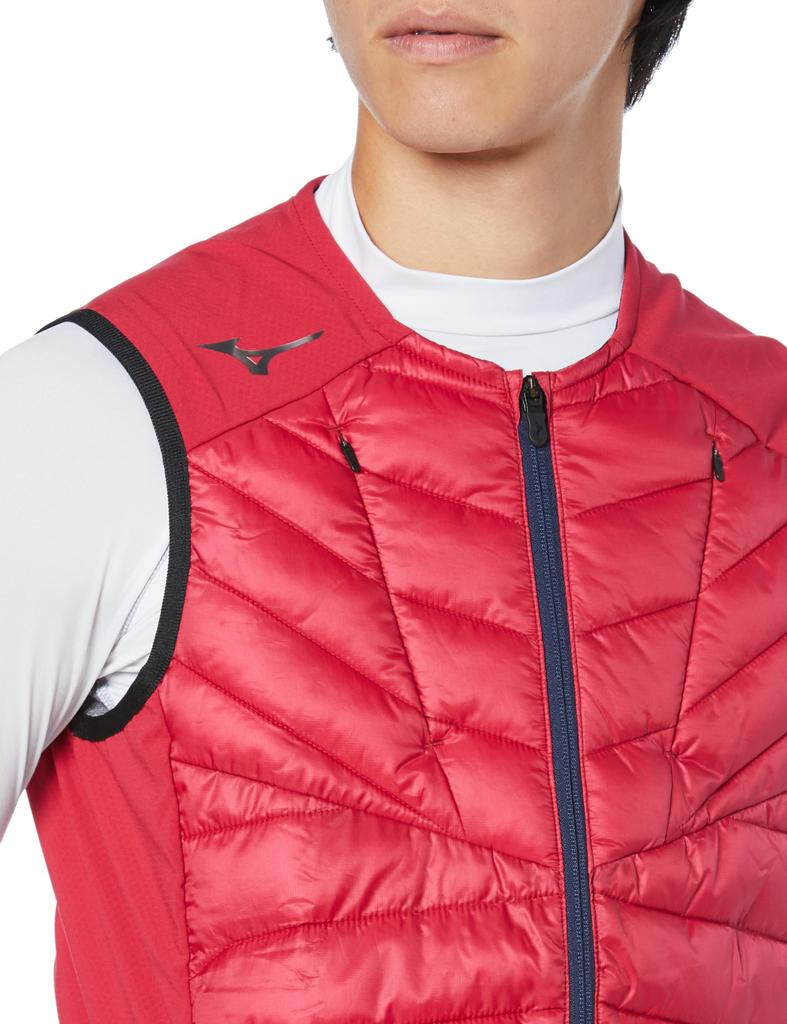 Mizuno Techfill Hybrid Training Cold Ski Patrol Size M Vest, Protection, Moisture-Wicking, Heat-Retaining, Washable, 32MEA537, Red,