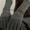 LOVE ME MONSTER Classic Buckle Long Wool Glove