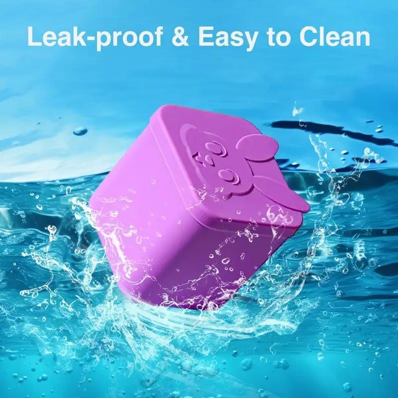 1-10 Stück Wiederverwendbare Snackbox mit Deckel Silikon Kinder Lunchbox Auslaufsichere Soßenbox Lebensmittelaufbewahrungsbox Lebensmitteldosierer
