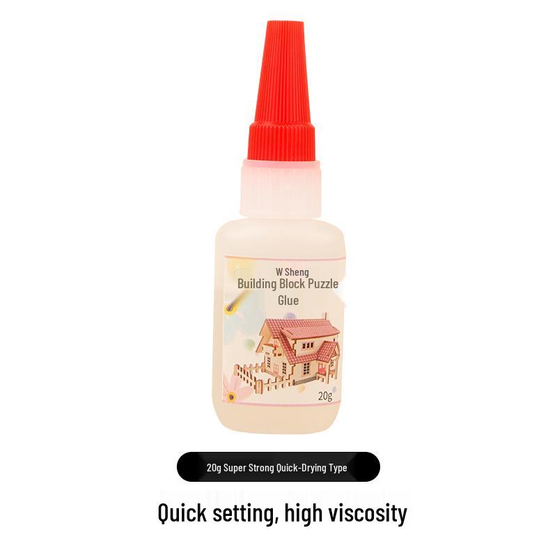 

3D Wooden DIY Cabin Puzzle with Quick-Drying Craft Glue