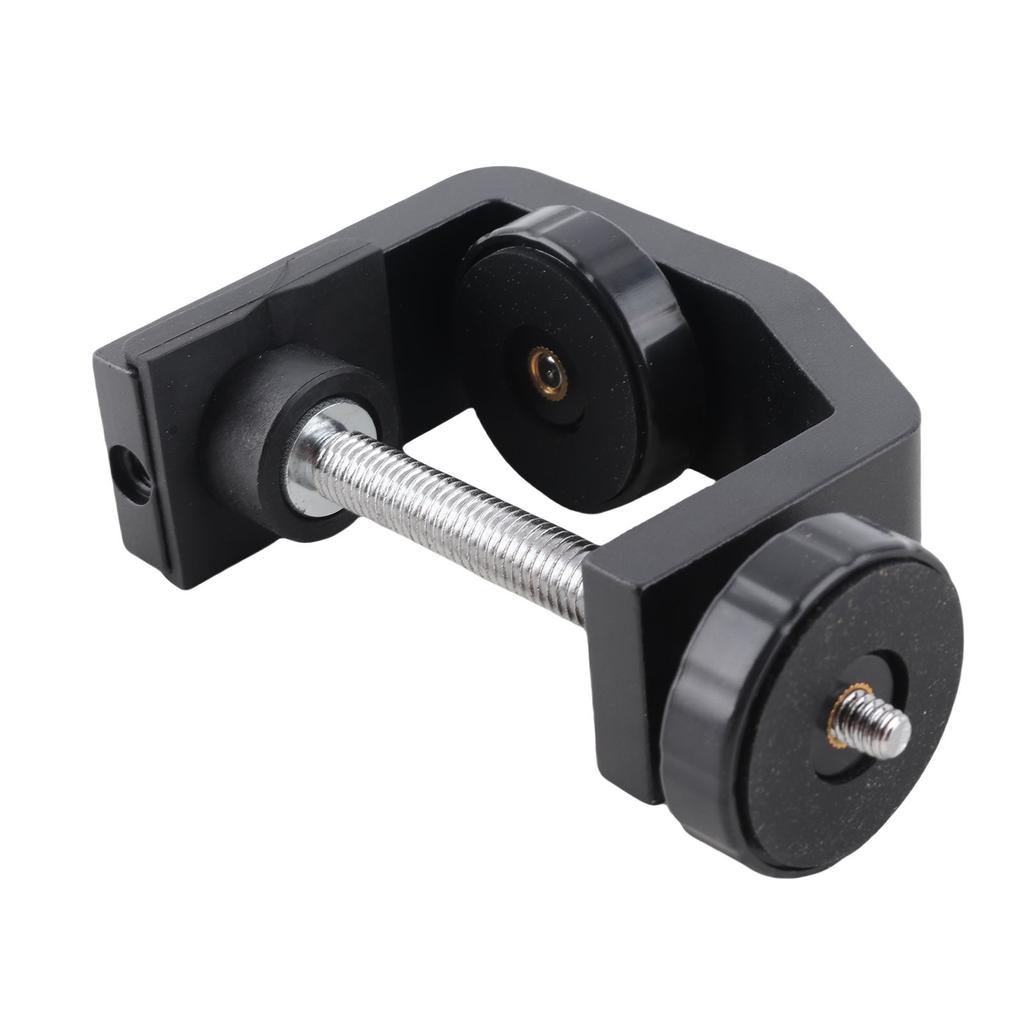 Large Aluminium Alloy Black C Clamp Mount Fixed Desktop Bracket for Flashlight Camera Tripod Photography