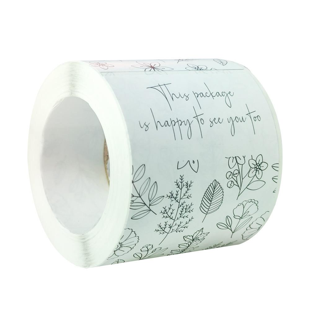 Bottle Custom Label Sticker Flowers Leaves Halloween X017