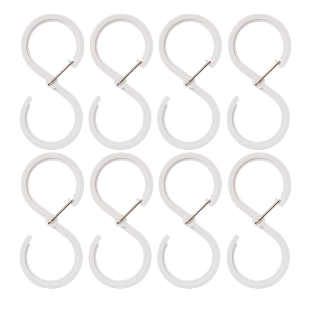 For Kitchen Transparent White S-Hooks Transparent S-shaped Hooks For Home Transparent Plastic Clear Plastic Finish